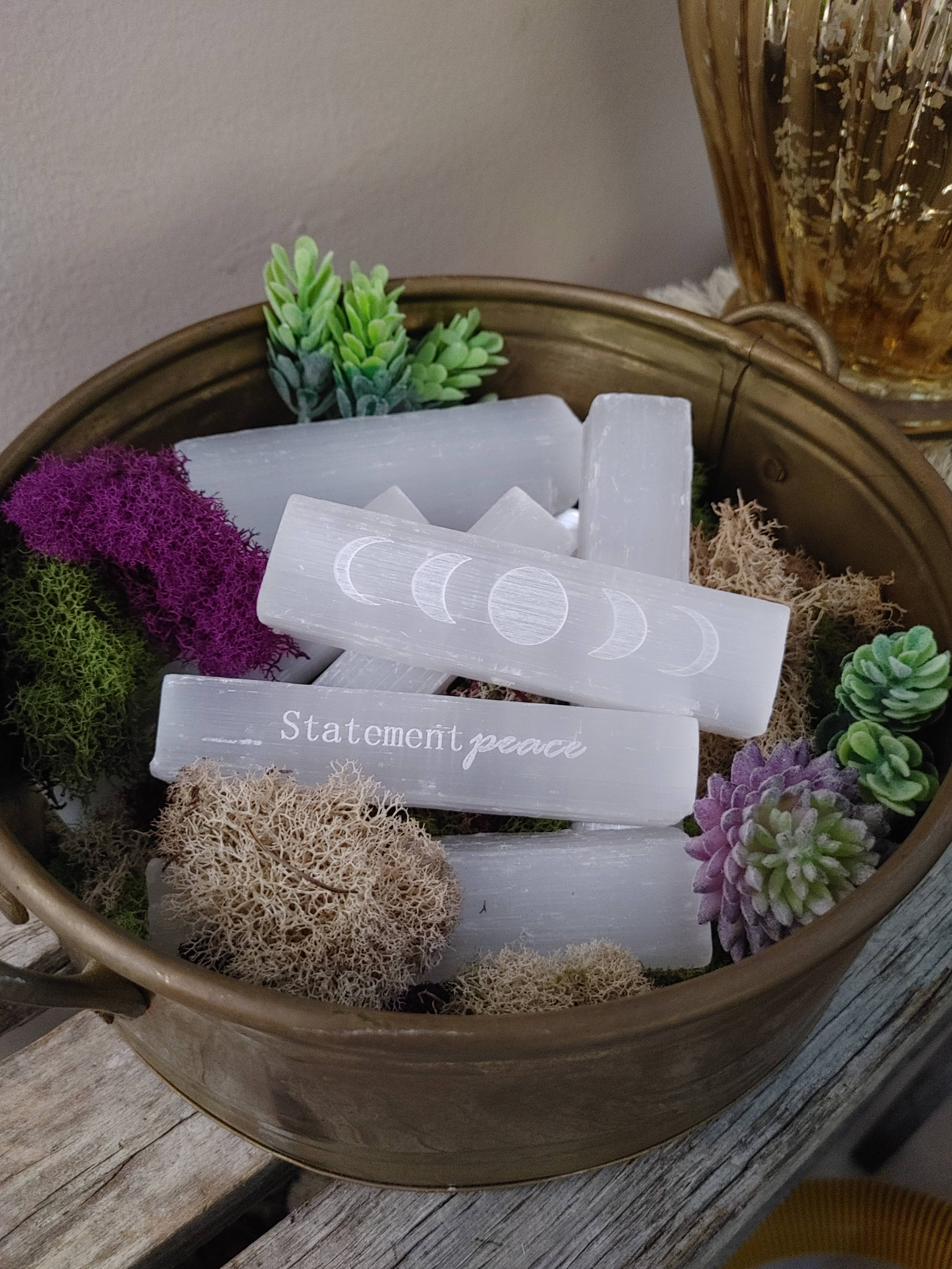 Selenite Moon Phases