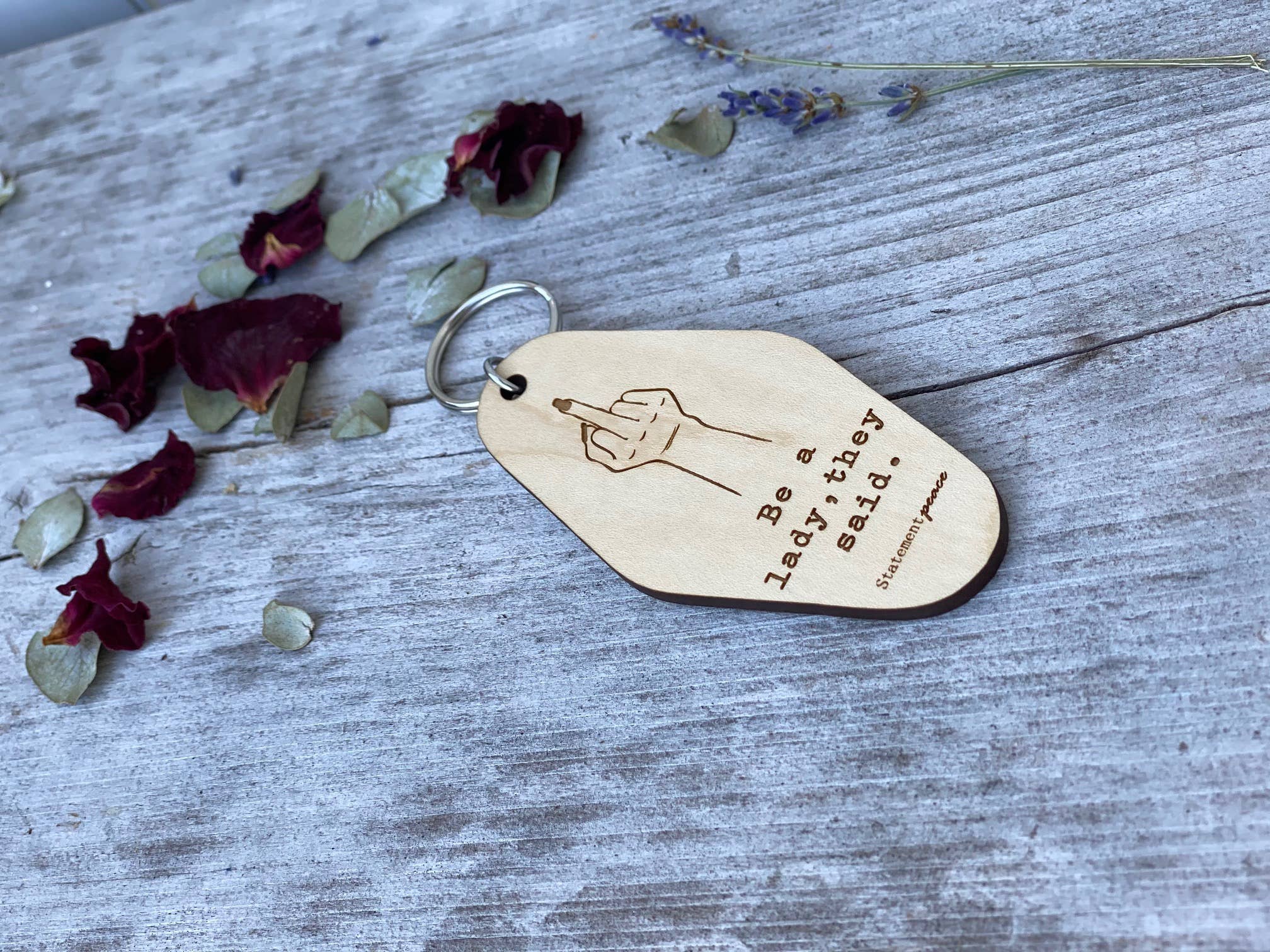 Be A Lady Retro Keychain