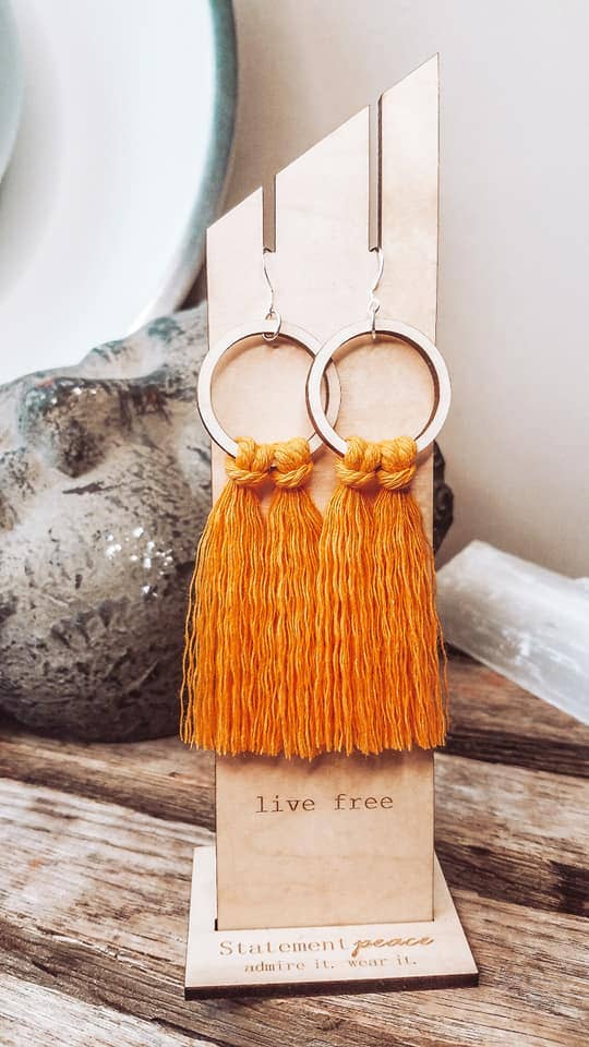 Marigold Fringed Hoops