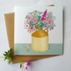 Flower Cups Greeting Card - Stoneware Flagon
