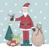 Christmas Card Santa's Sack by Emma Lawrence Designs - robin