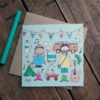 Festival Goers - Welly Wearers Greeting Card