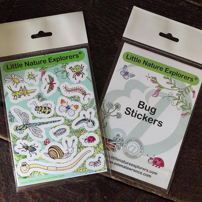 Little Nature Explorers - Bug Stickers - A6 sheet of 15