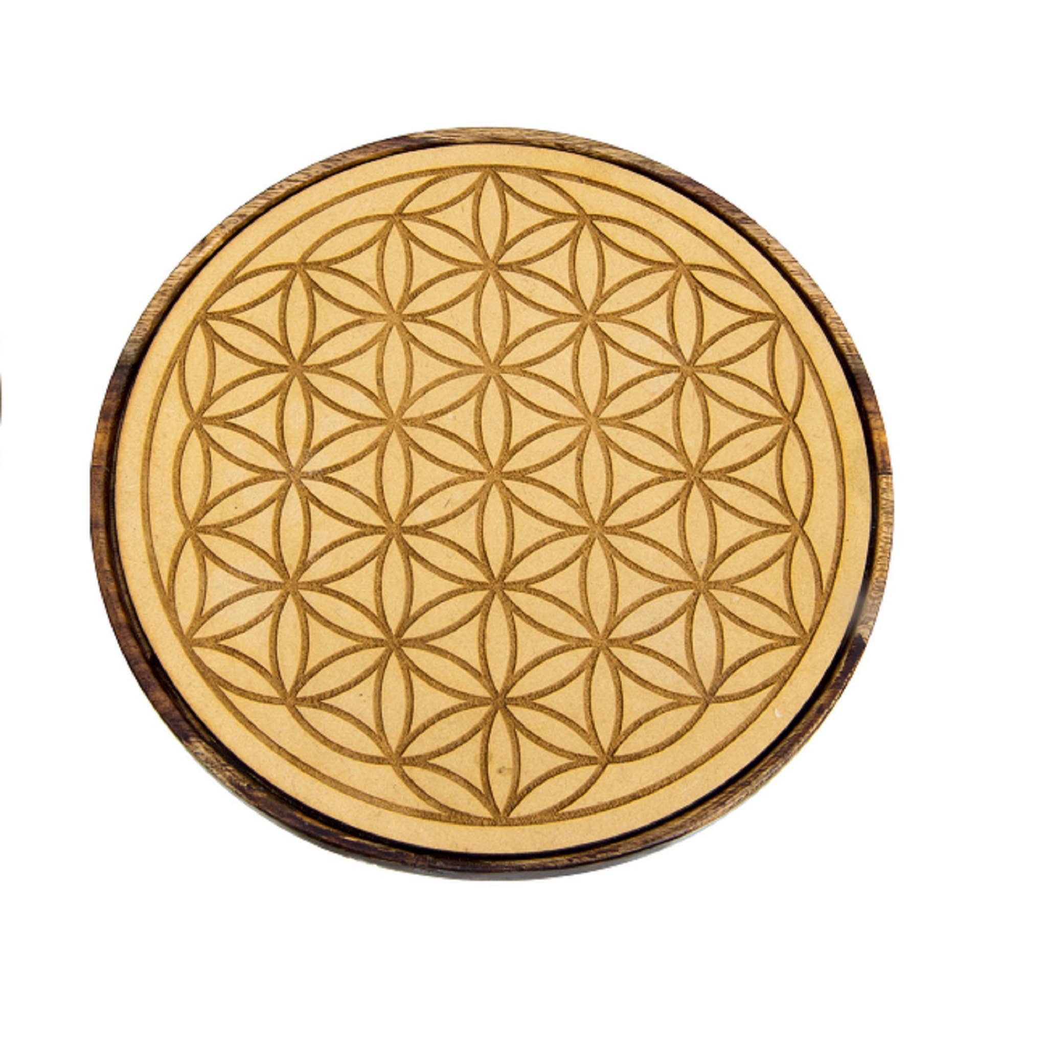 Wood Crystal Grid - Flower of Life