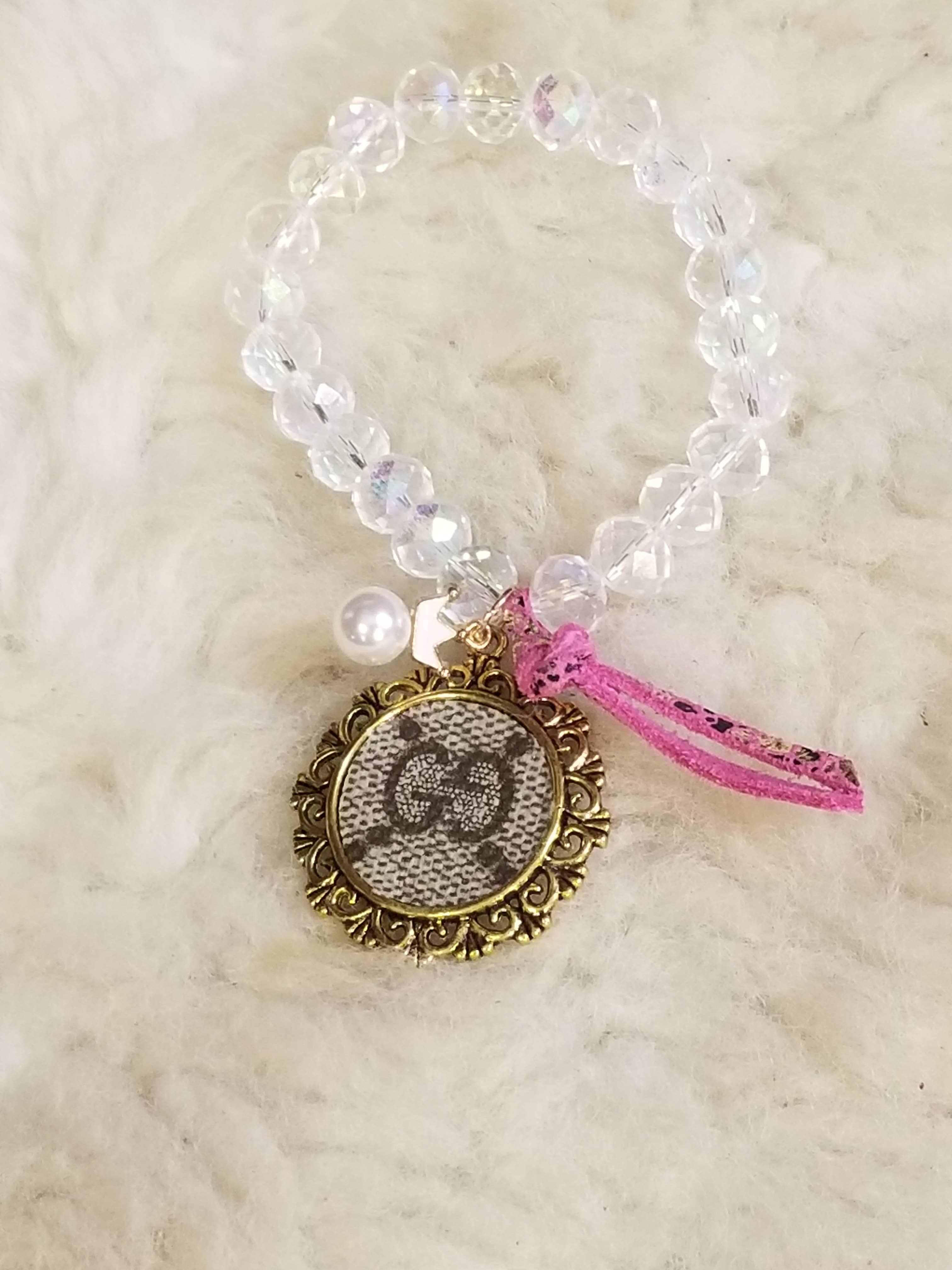 Upcycled crystal bracelet