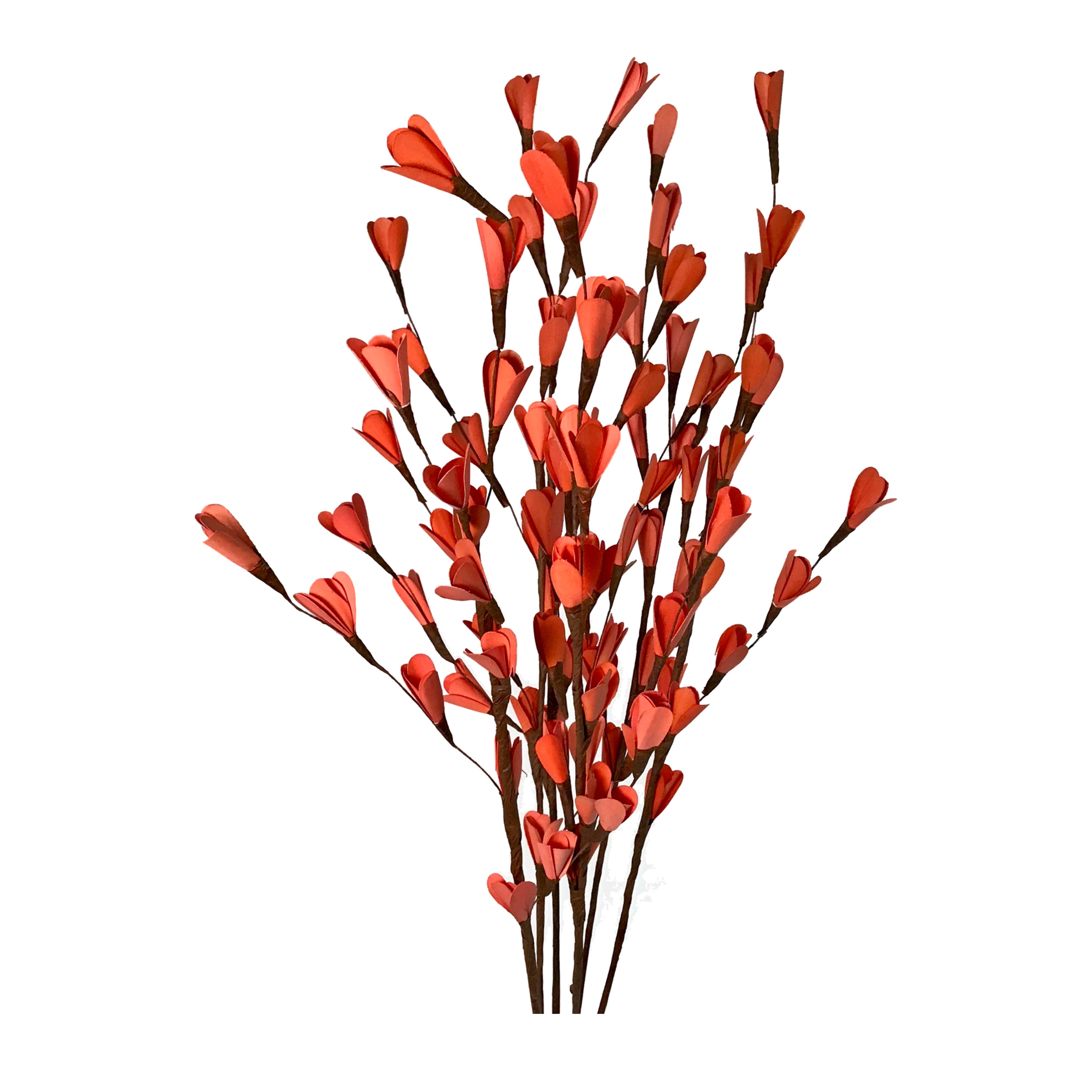 6 Stem Palm Lili Flower Branches-Fall Bouquets Tangerine Palm
