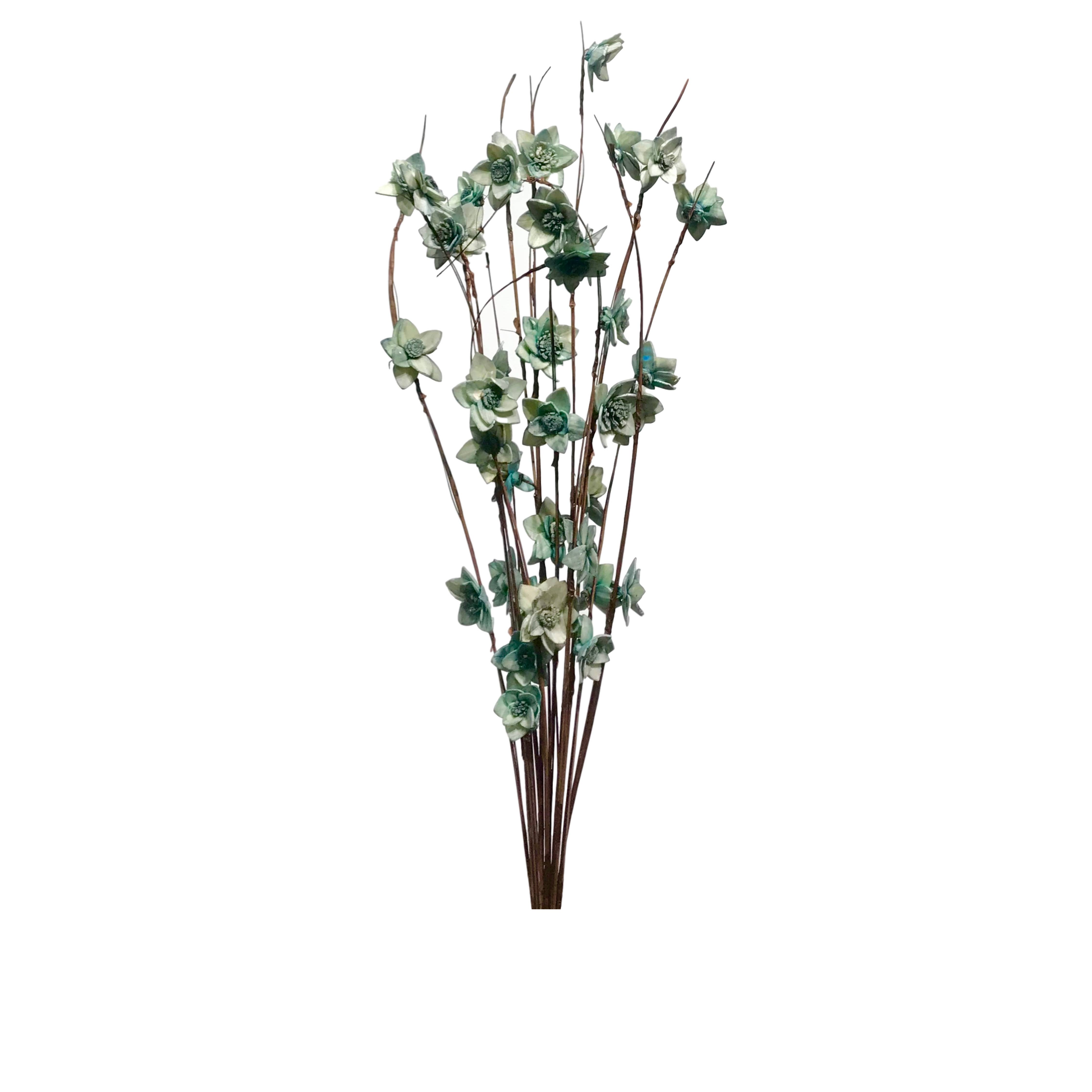 12 Stem Ting Rukmani Fall Flower Branches "Drop-in" Bouquet Seafoam