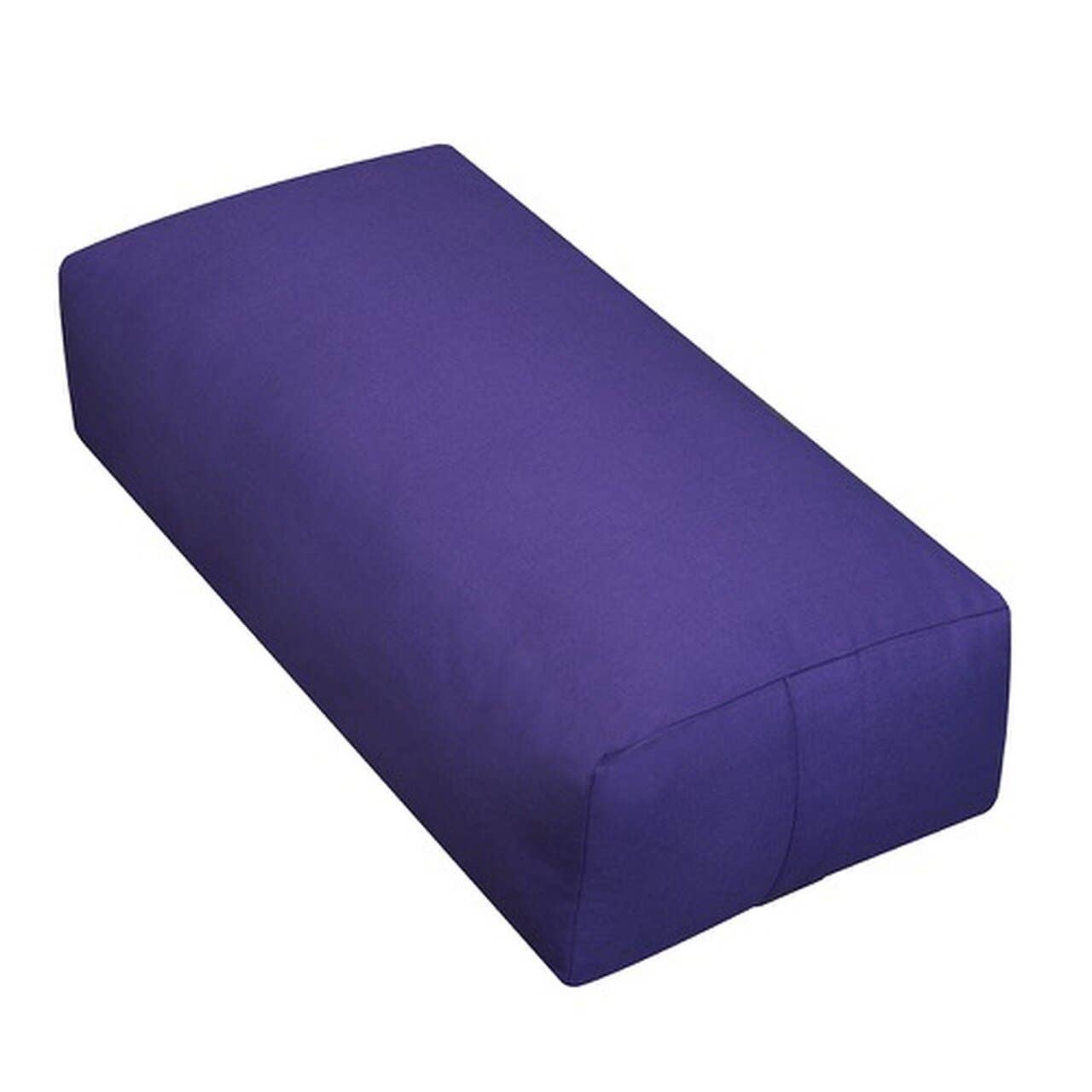 Removable Cover for Rectangular Cotton Yoga Bolster - Purple