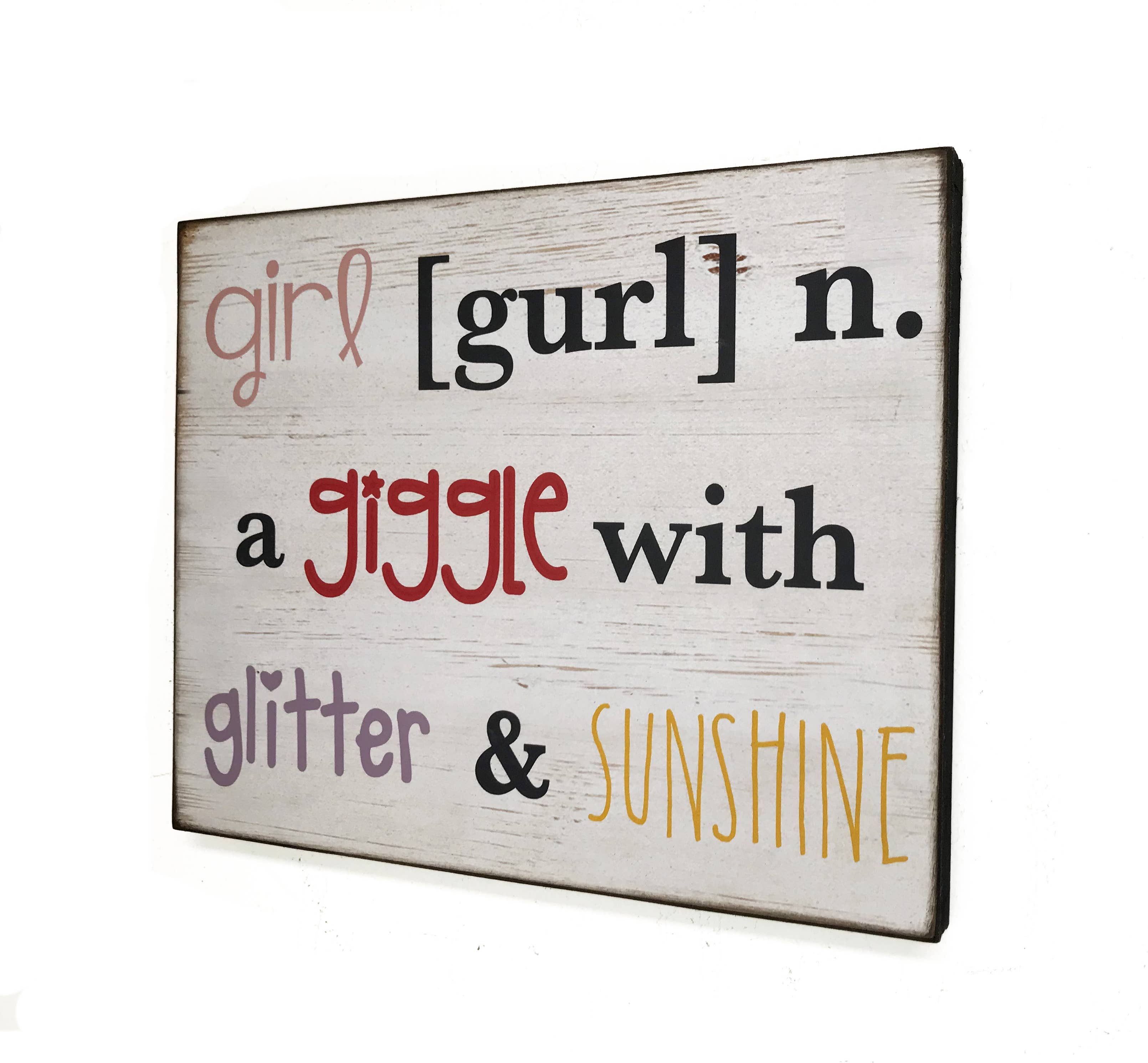 Definition Of Girl Wall Plaque