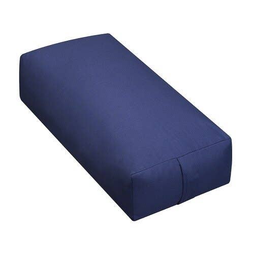 Cotton Rectangular Yoga Bolsters - Deluxe Fabric - Blue