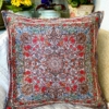 Boho Pillow Cover, Handmade Pillow Cases, Floral Pillow Case, Red