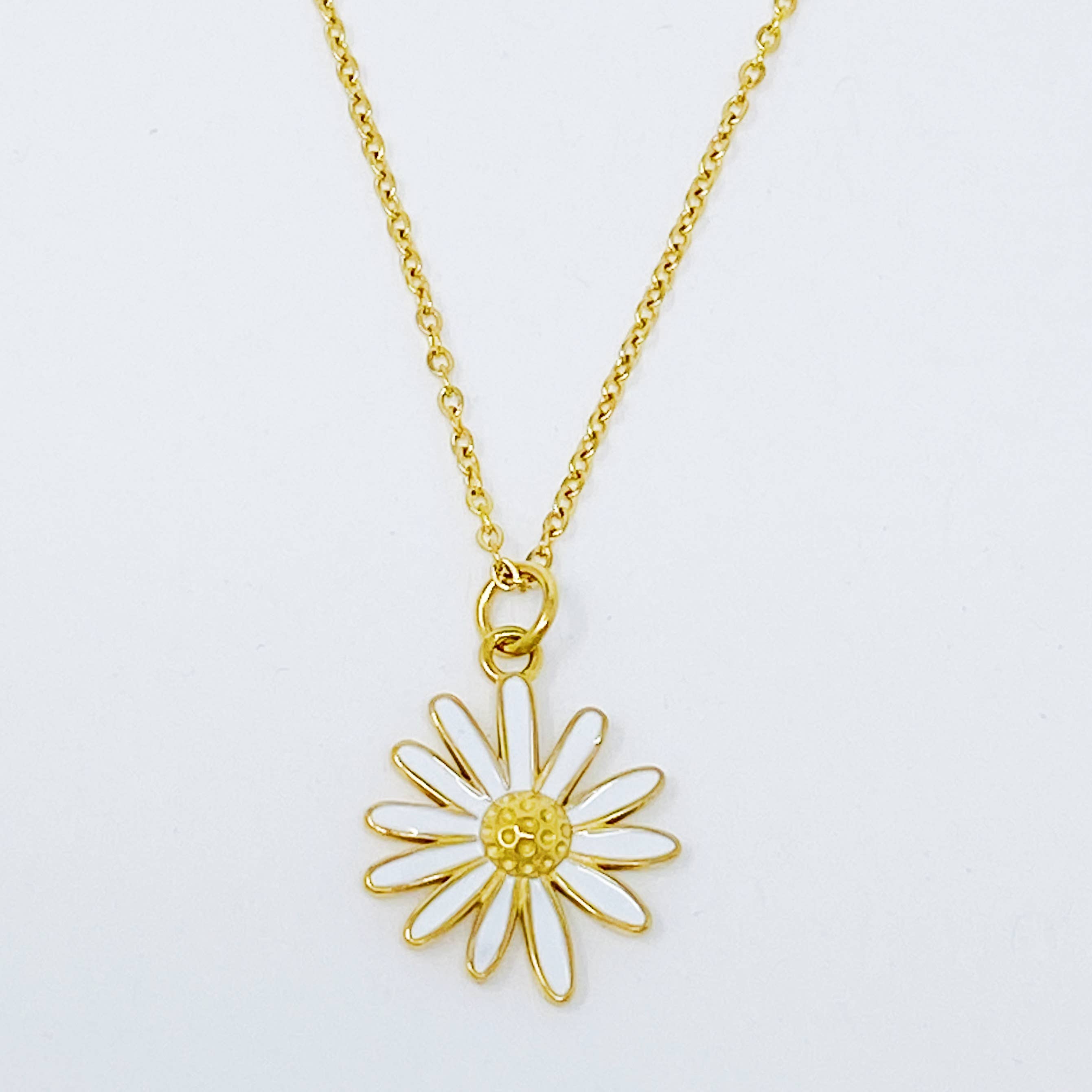 Sweet Daisy Necklace, White
