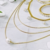 Layered Freshwater Pearl Pendant Necklace
