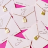 Scripted Notes Locket Initial Necklace Prepack