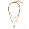 Arrowhead Triple Layered Chain Necklace Set Of 3, Gold
