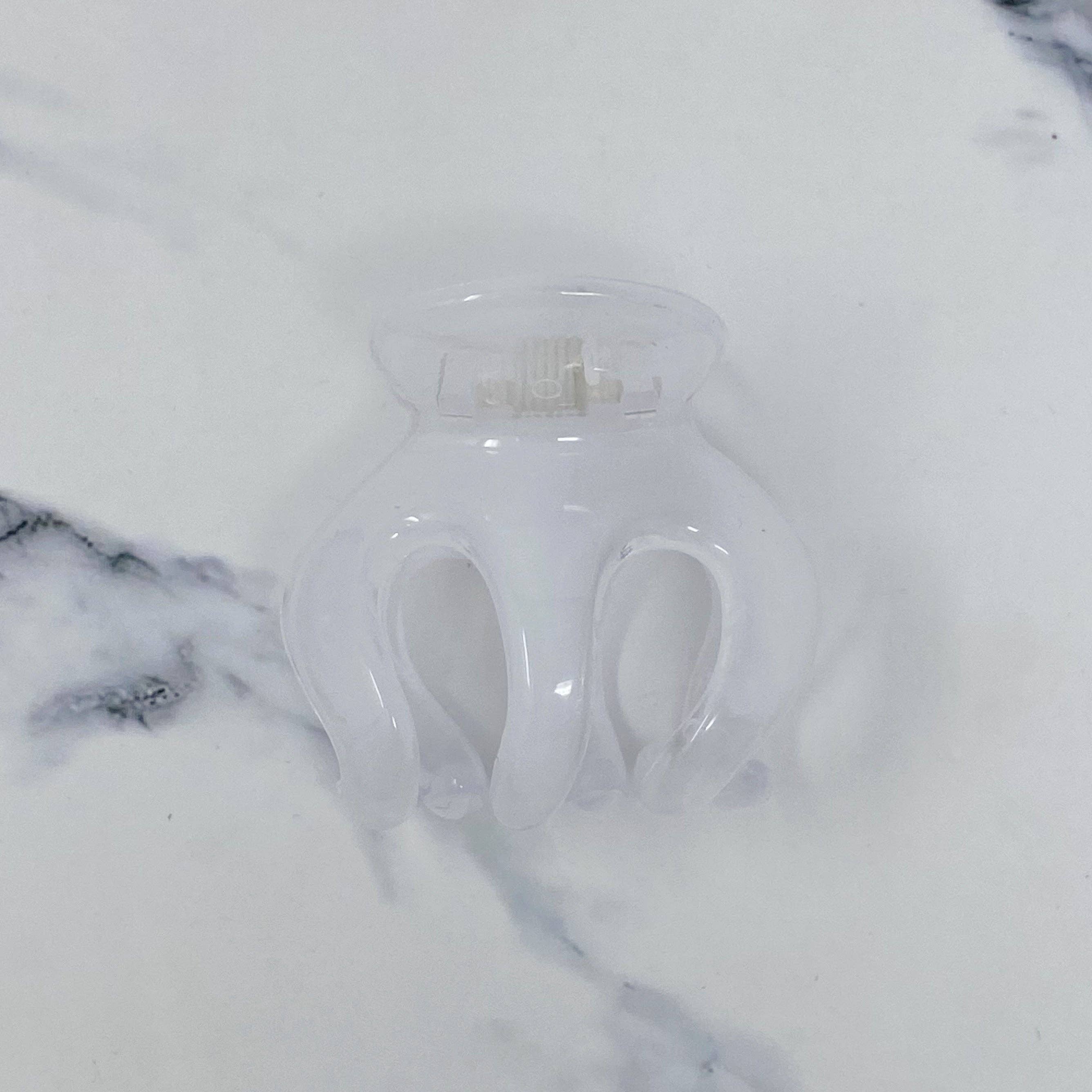 Beach Side Mini Hair Claw, White