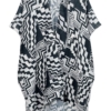 Geometric Art Kimono, Black