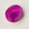 Golden Edge Natural Stone Phone Grip, Pink Agate