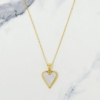 Heart Of Gold Necklace, White