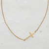Kayla Cross Necklace, Gold