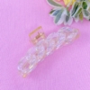 Resin Link Hair Claw, White