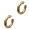 Round And Smooth Medium Hoop Earrings, Gold