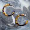 Thick Open Acrylic Hoops, Dark Tortoise