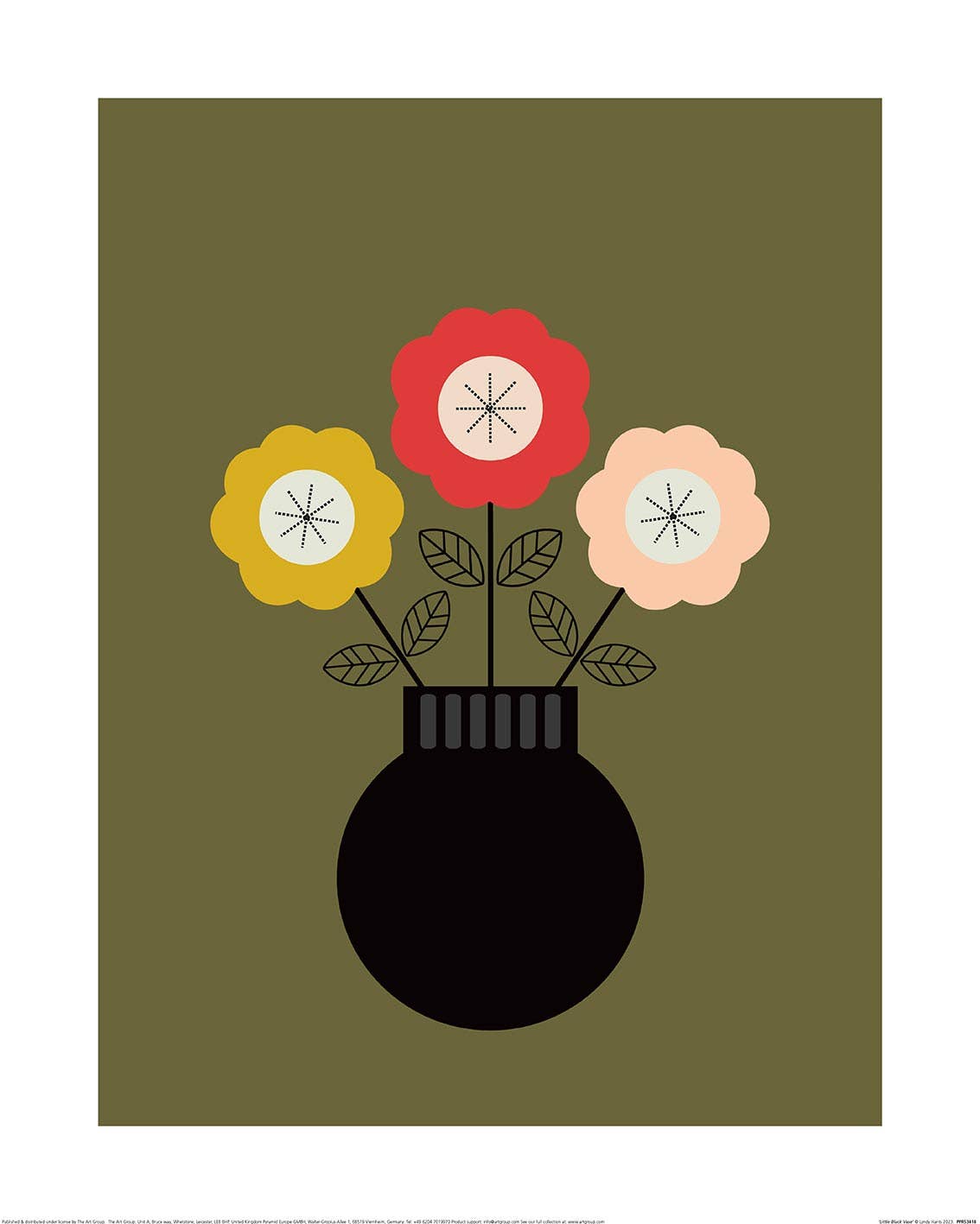 Lyndy Hants (Little Black Vase) PPR53418, 40 x 50cm, Floral