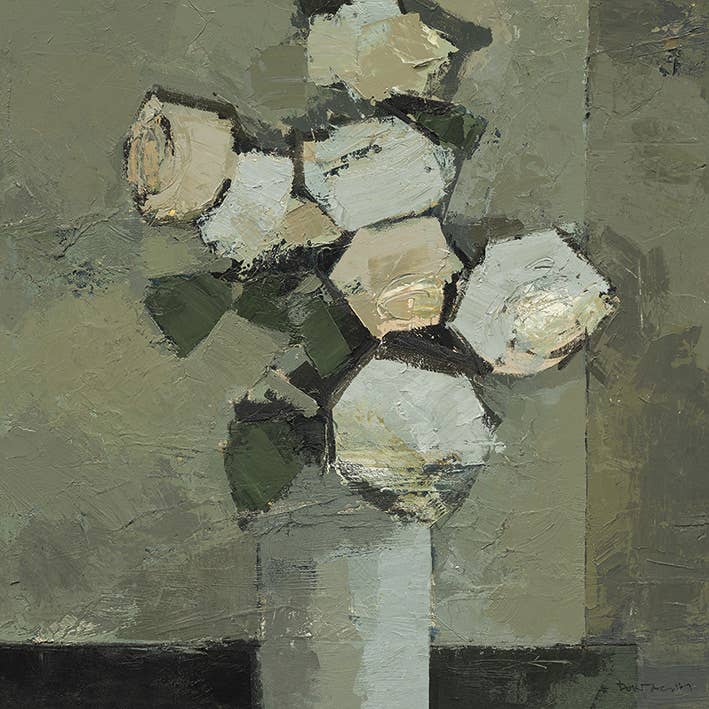 Paul Donaghy (White Roses II) - WDC97301, 60 x 60cm Canvas - Large