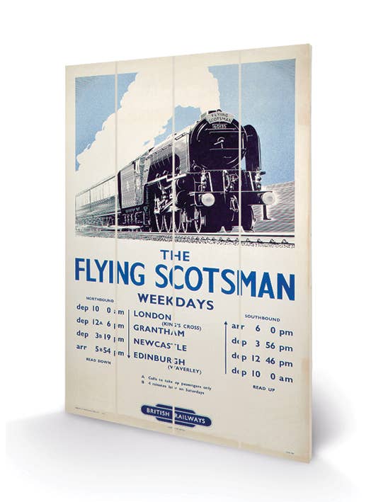 The Flying Scotsman (2) - SW10188P, 40 x 59cm Wood Prints - Small