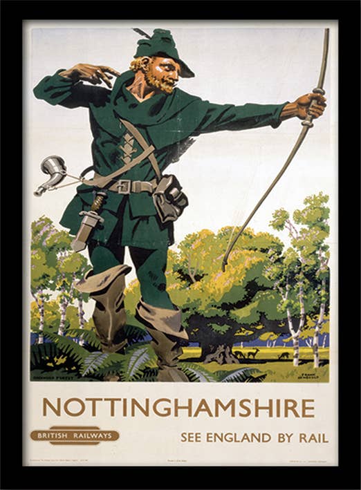 Nottinghamshire  Memorabilia 30X40 Framed, 30 x 40cm Memorabilia