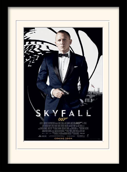 James Bond (Skyfall One Sheet - Black) - MP10342P, 30 x 40cm Memorabilia