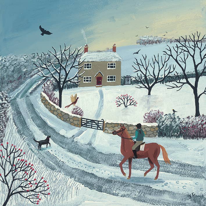 Jo Grundy (Winter Ride) - WDC95860, 40 x 40cm Landscapes