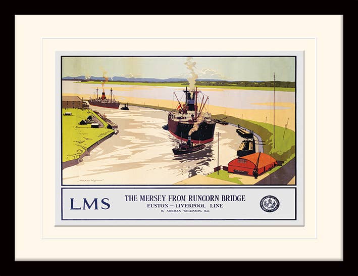 Liverpool (The Mersey from Runcorn Bridge   - MP12568P, 30 x 40cm, Memorabilia