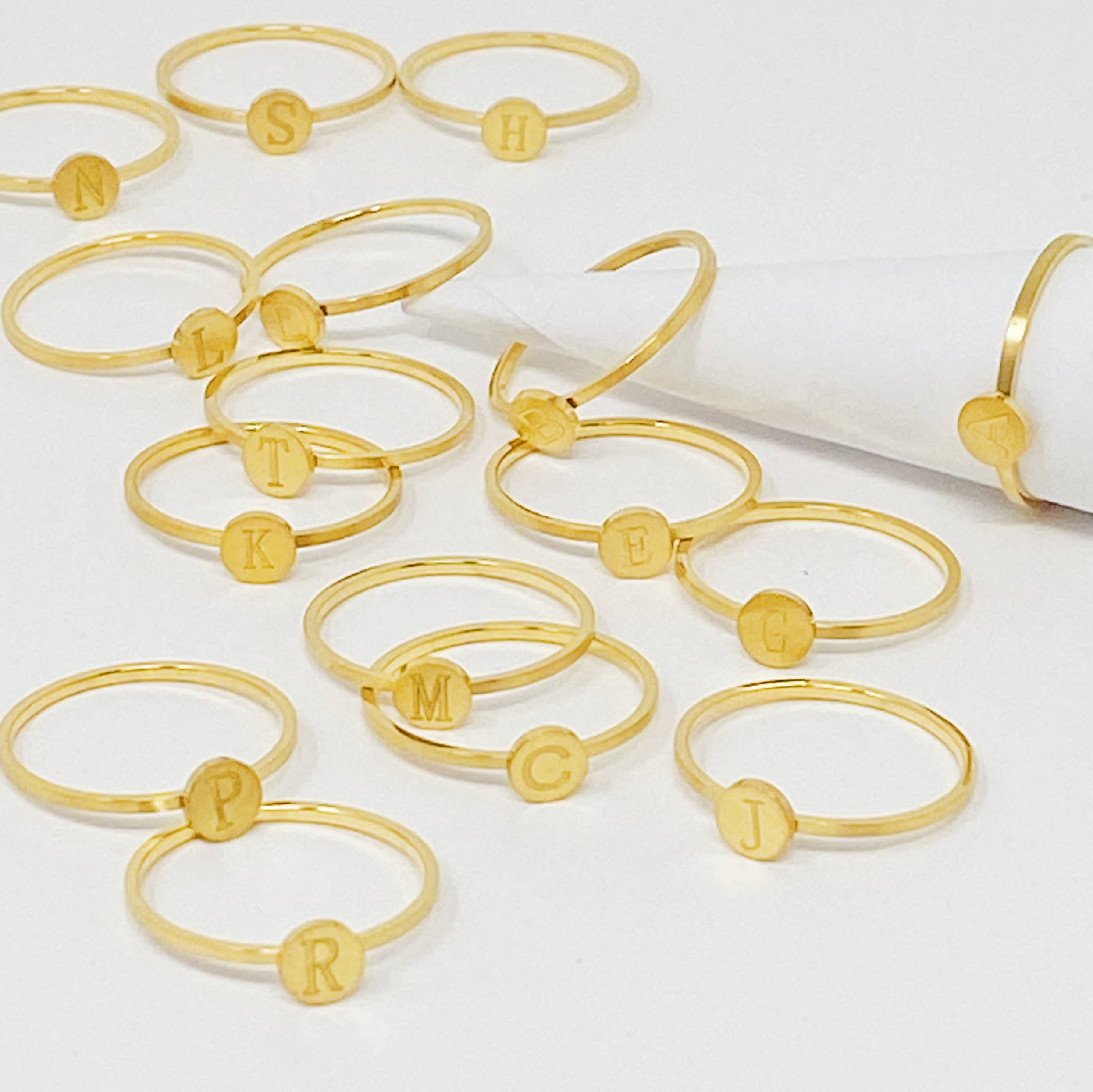Tiny Initial Ring Prepack
