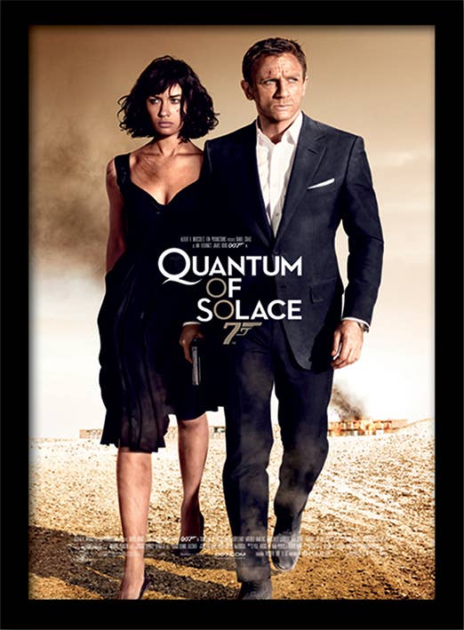 James Bond (Quantum of Solace One Memorabilia 30X40 Framed, 30 x 40cm Memorabilia