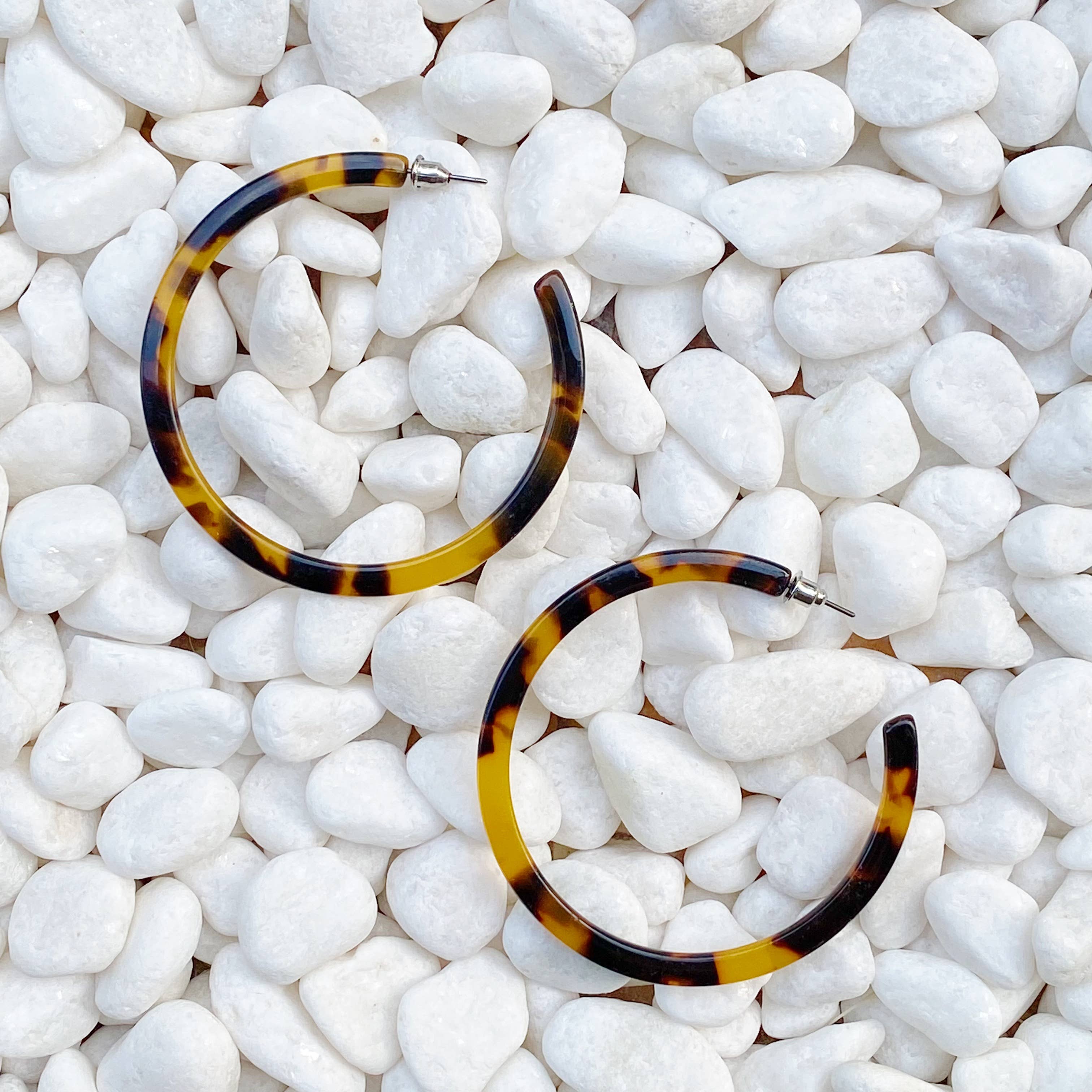 Full Of Class Tortoise Hoops, Dark Tortoise