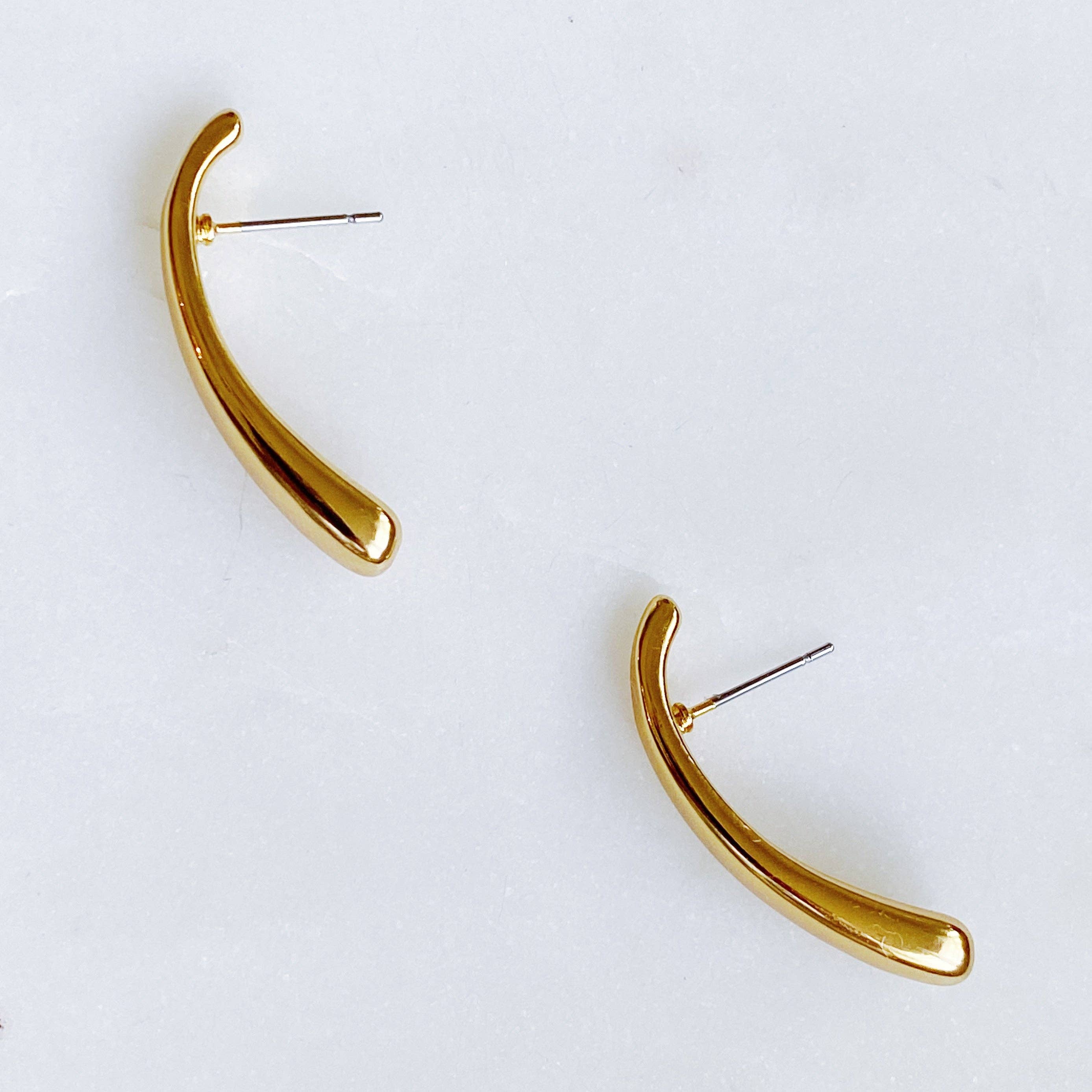 Beauty Of Simplicity Earrings, Gold