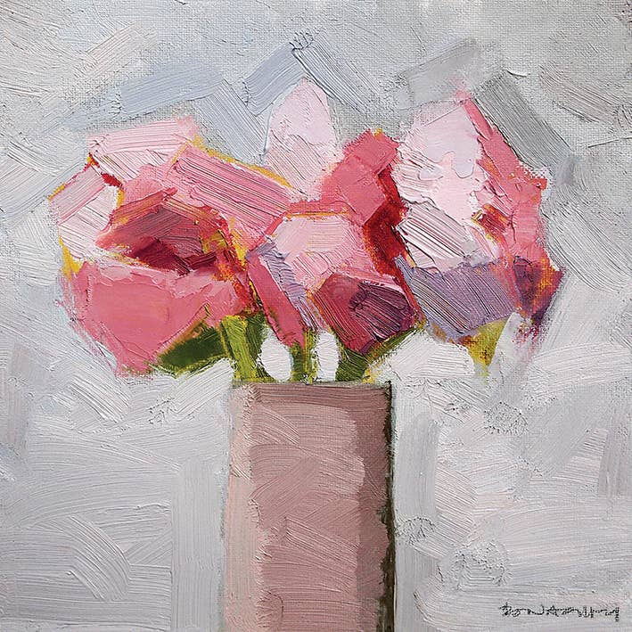 Paul Donaghy (Pink Trio) - WDC95785, 40 x 40cm Canvas - Small