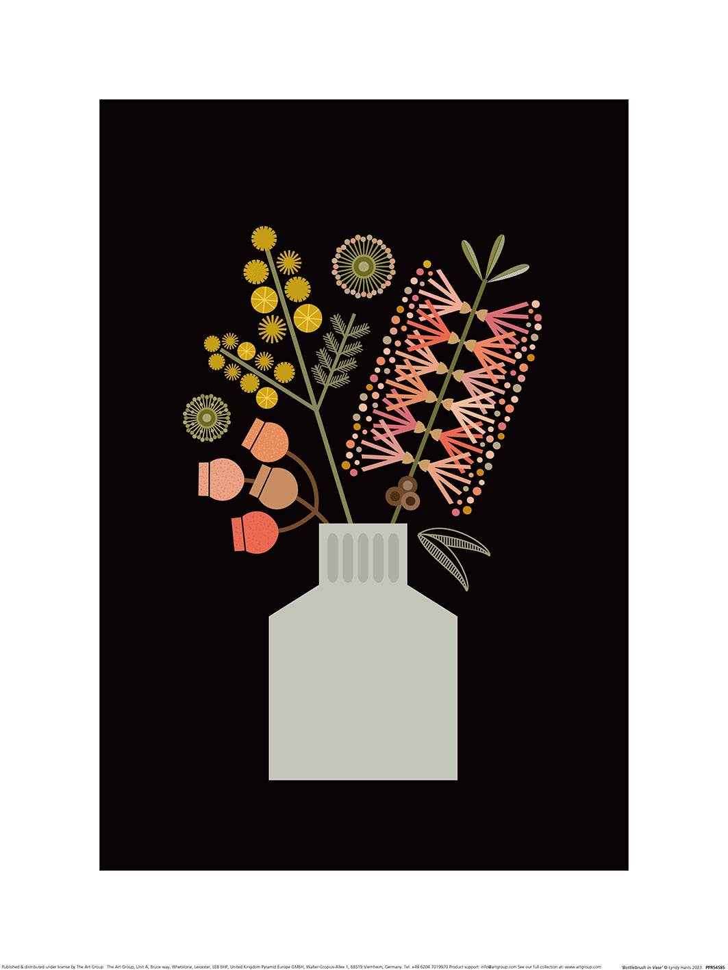 Lyndy Hants (Bottlebrush in Vase) PPR54585, 30 x 40cm, Floral