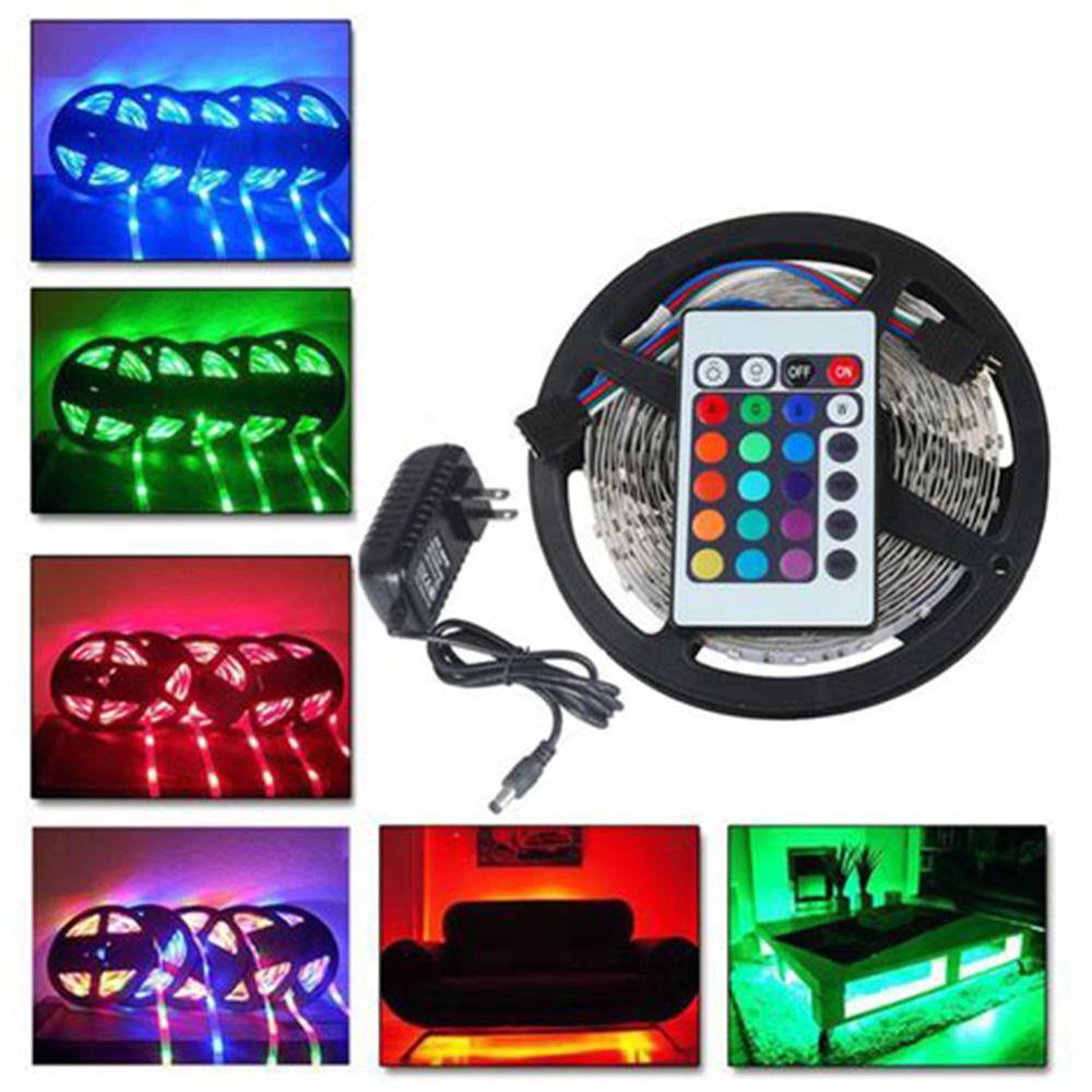 LED Strip Kit- 5M RGB IP65, IR Remote, Plug & Play