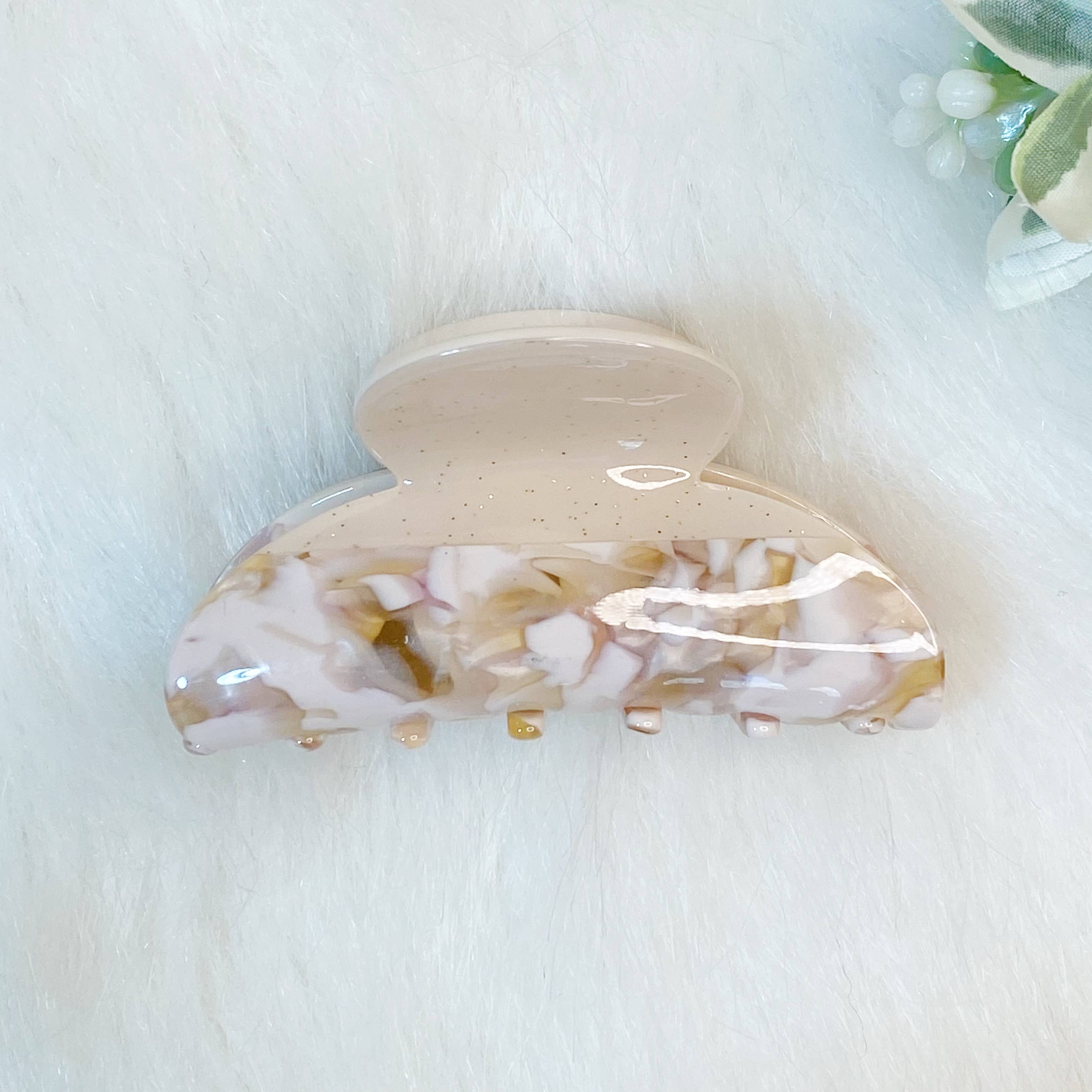 Two Toned Luxe Hair Claw, Blush