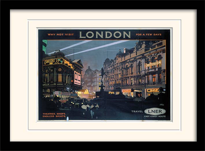 London (8)  Memorabilia 30X40 Framed  + MOUNT, 30 x 40cm, Memorabilia