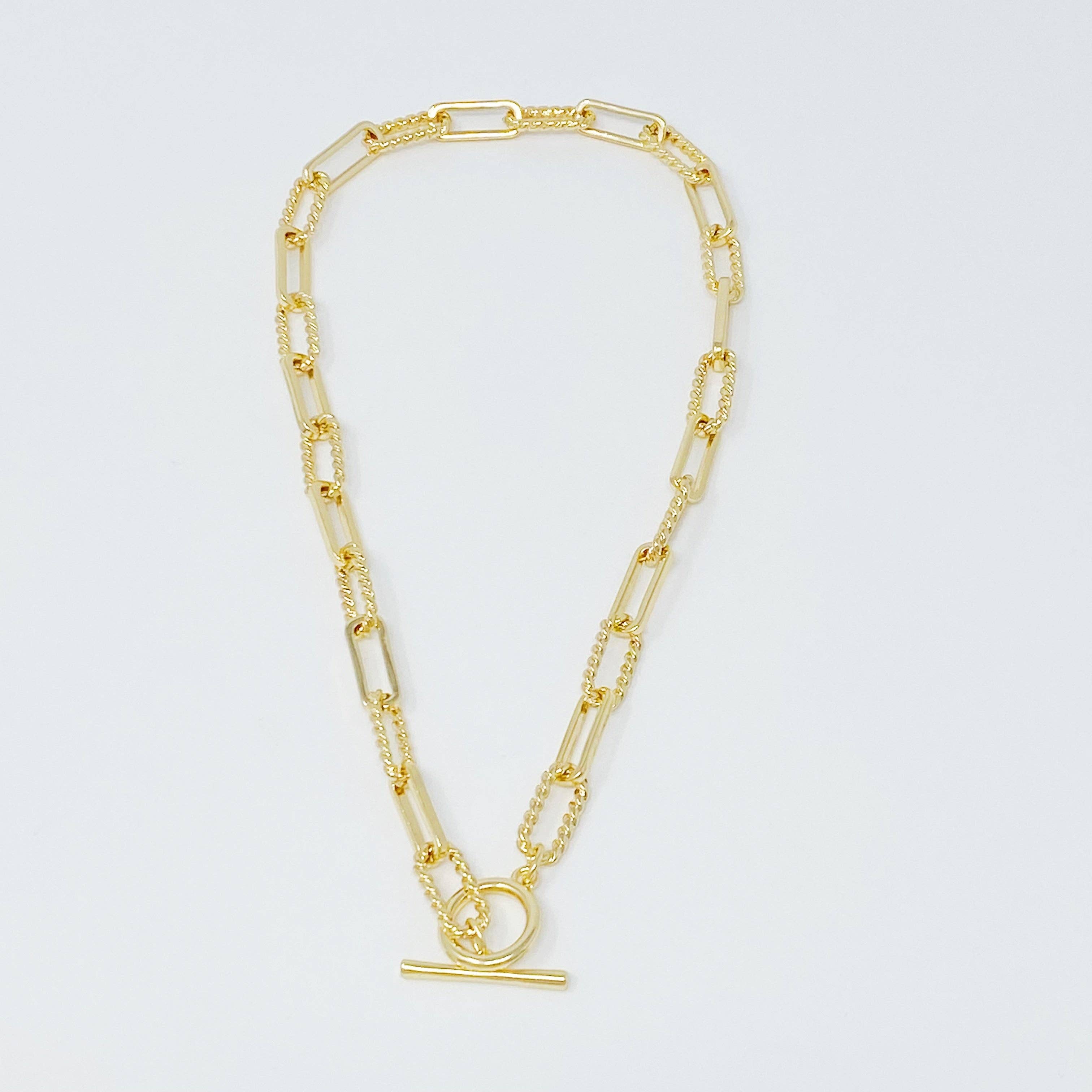 Toggle Chain Link Necklace, Gold