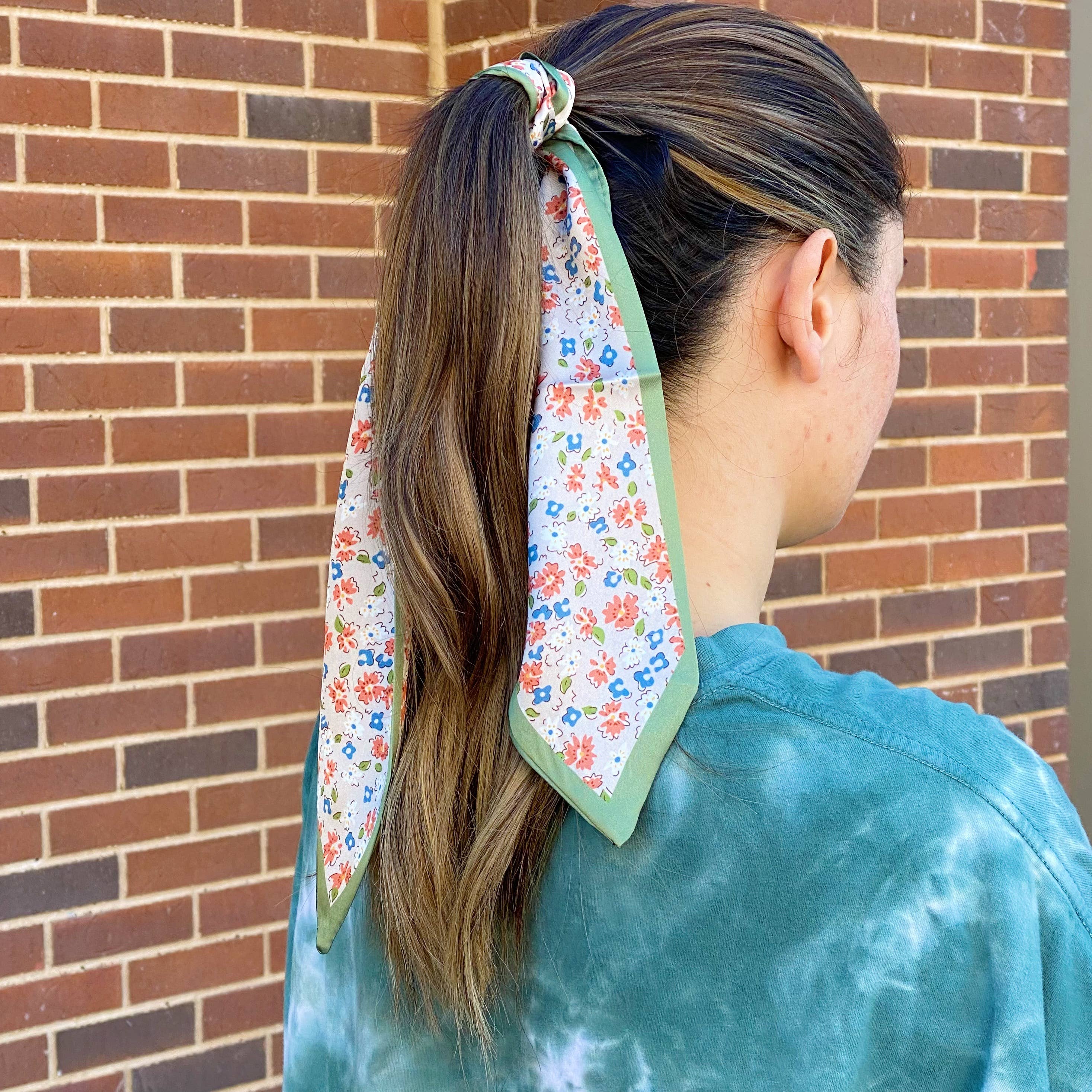 Flower Field Sleek Scarf, Sage