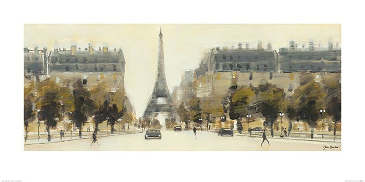 Jon Barker (Eiffel Tower Boulevard) - PPR41181, 50 x 100cm Cityscapes