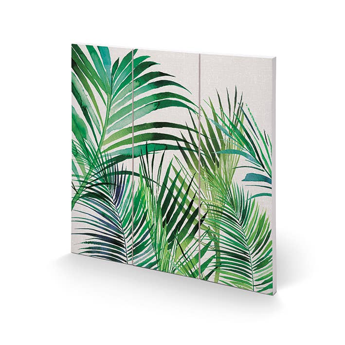 Summer Thornton (Palm Leaves) - SQ12608A, 30 x 30cm Wood Prints - Small