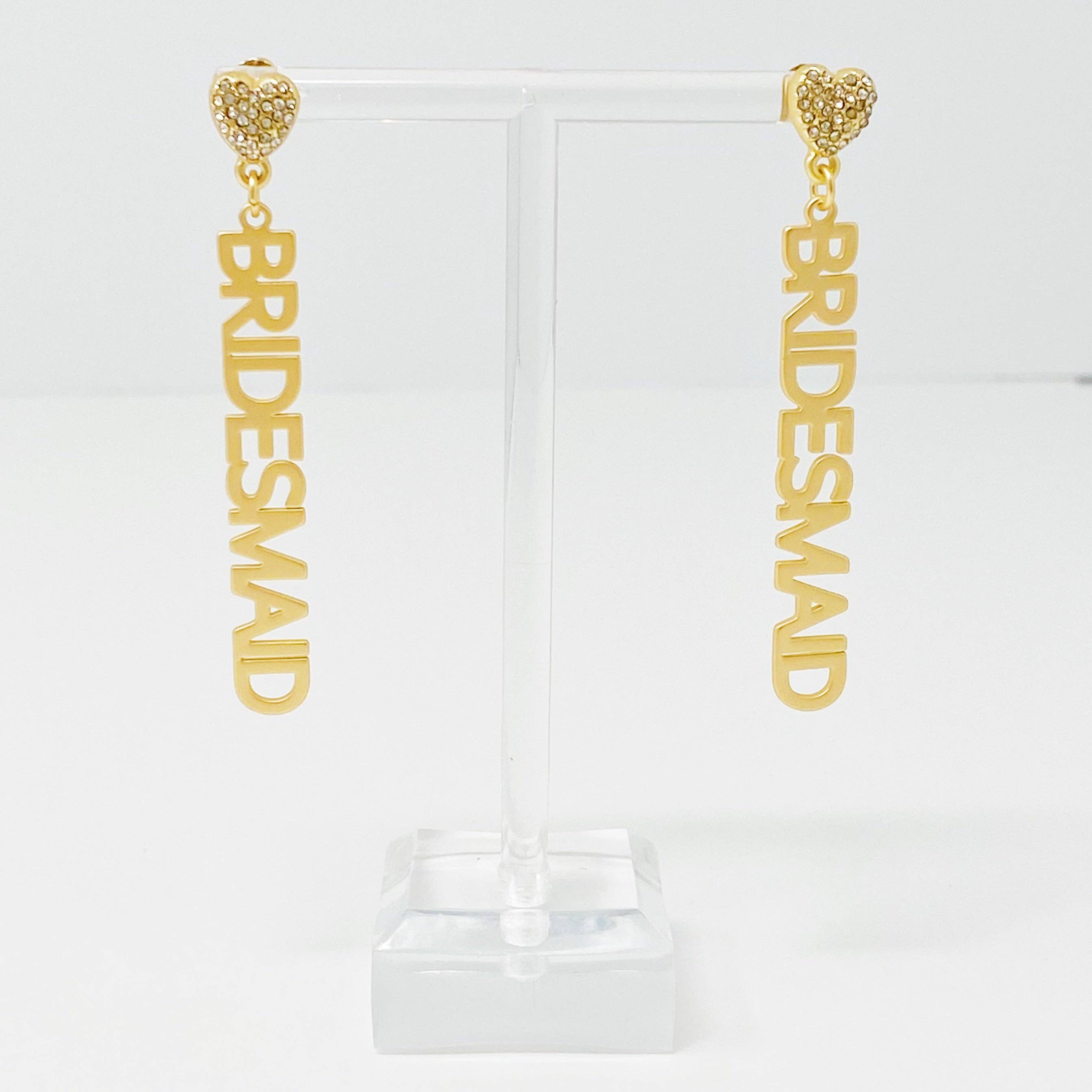 Be My Bridesmaid Earrings, Gold