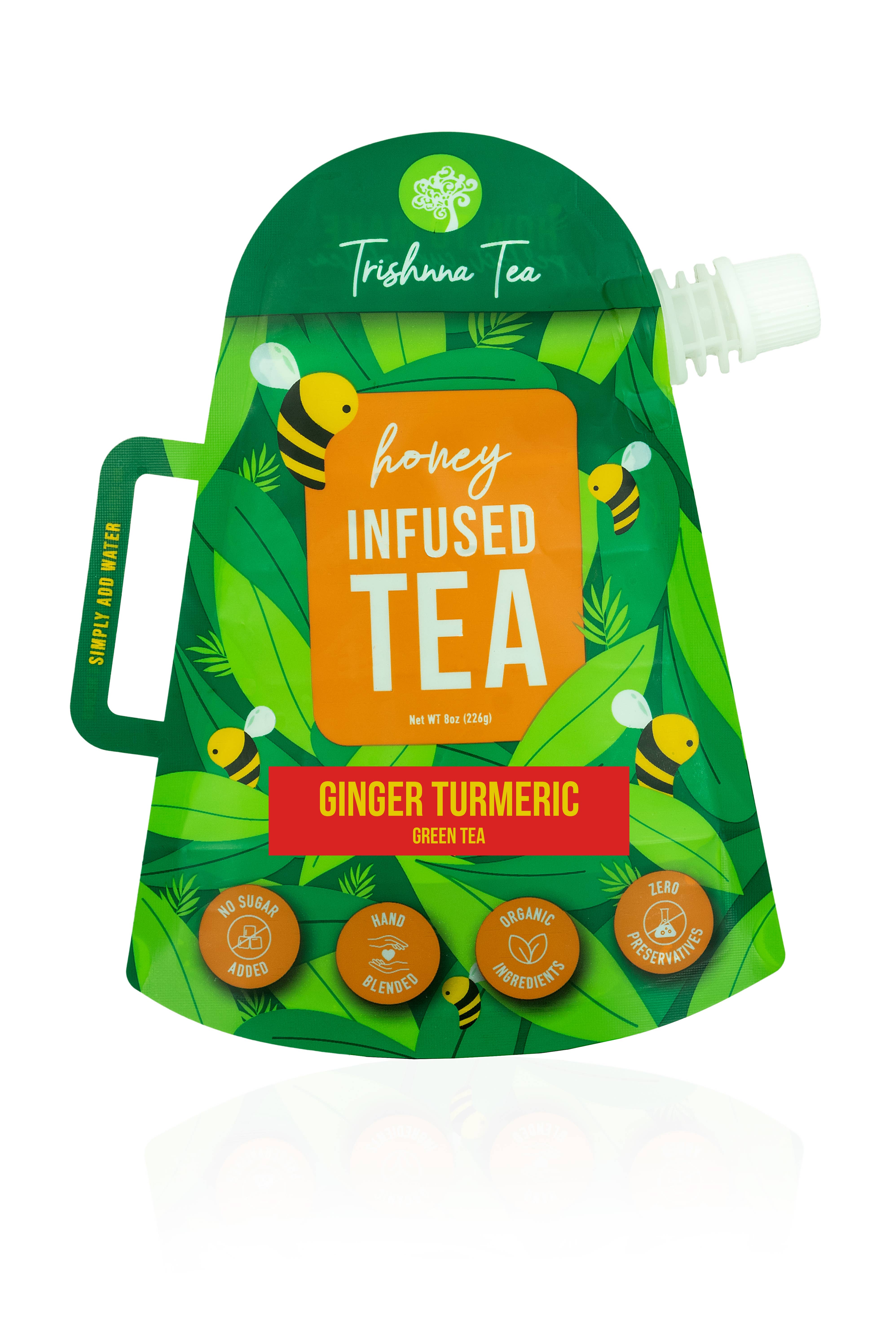 Honey Infused Tea - Ginger Turmeric Green Tea