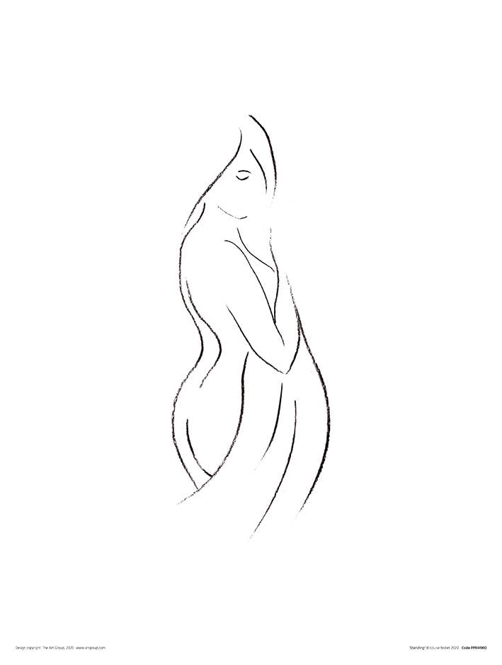 Louise Nisbet (Standing) - PPR44903, 30 x 40cm, Abstract